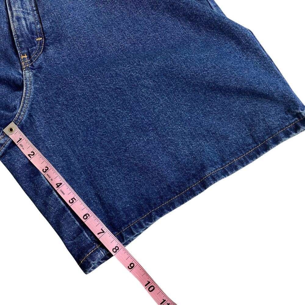 Vintage 90s Eddie Bauer Womens 14 Denim Bermuda Shorts Blue High Rise Mom Jean - Picture 12 of 13